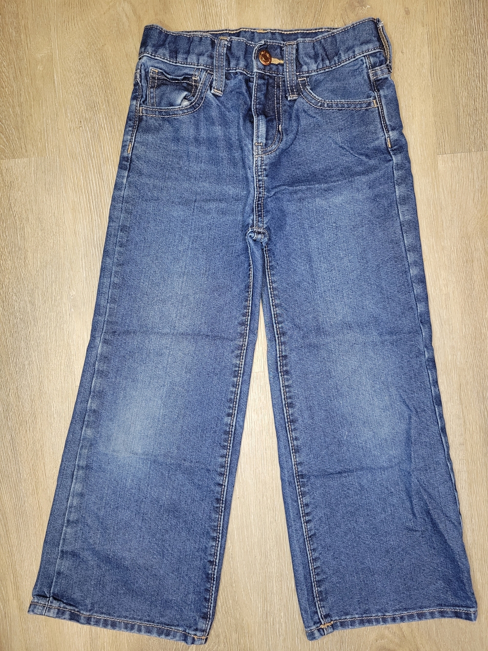 Old Navy Girls Wide Leg Jeans in Blue Denim